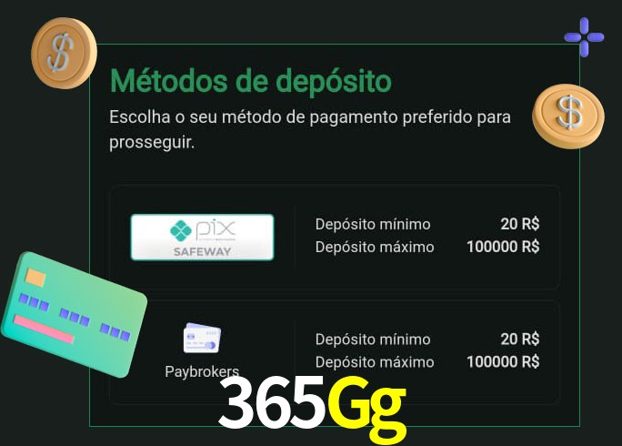 O cassino 365Gg oferece uma grande variedade de métodos de pagamento