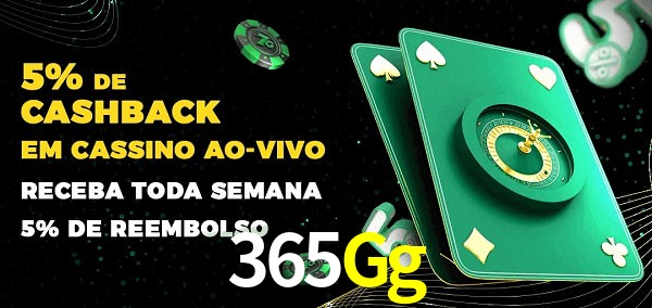 Promoções do cassino ao Vivo 365Gg